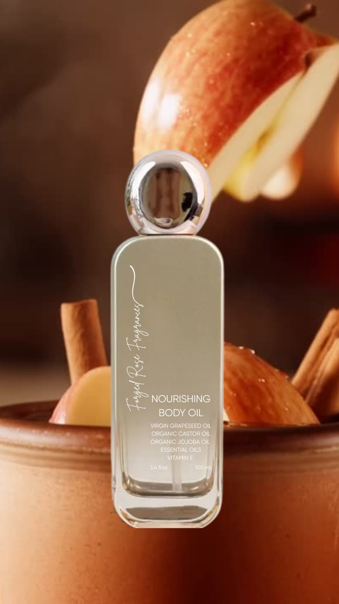 Bourbon Apple Cider Nourishing Body & Hair Oil - Forged Rose Fragrances