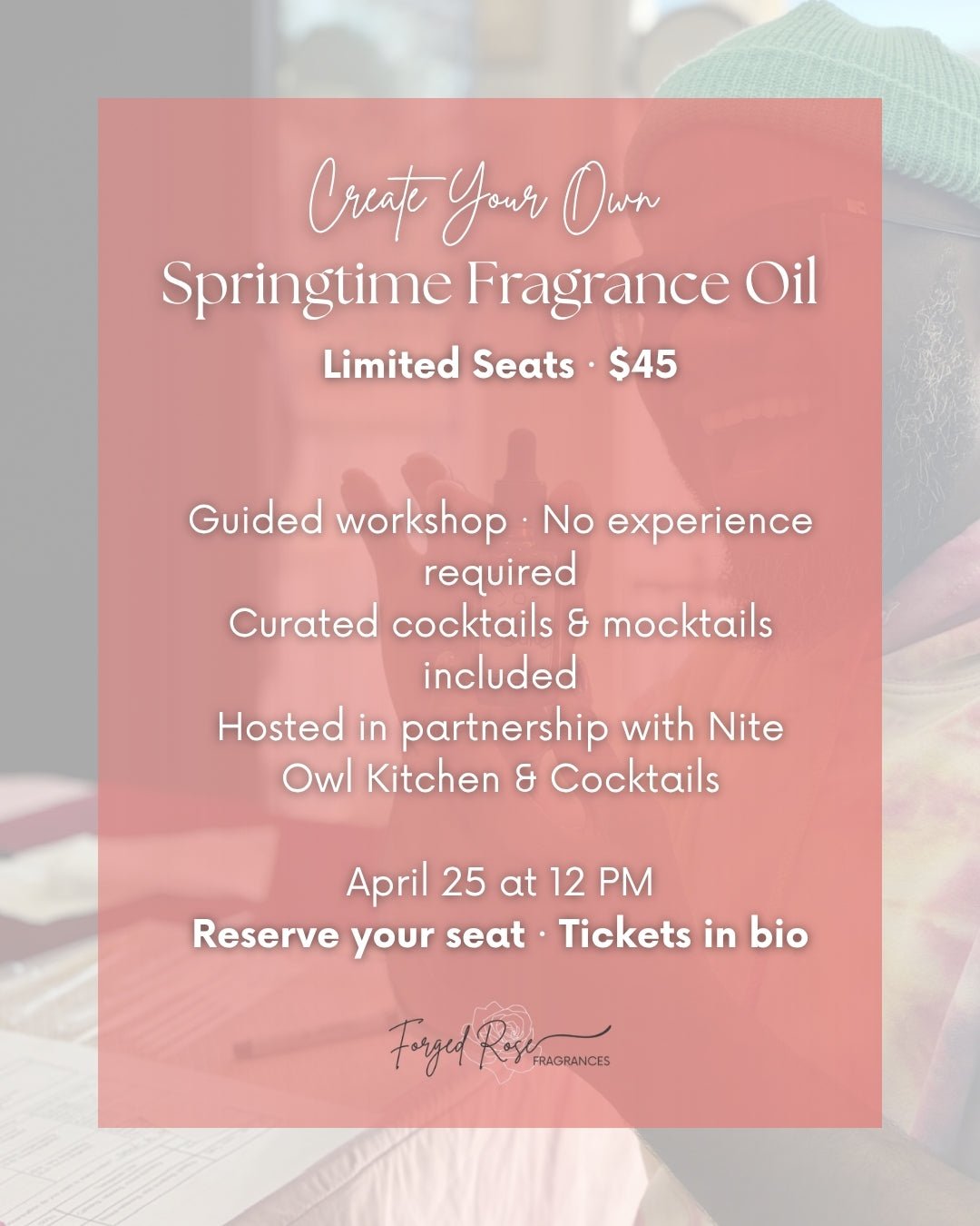 Perfume Oil Making Workshop at Nite Owl Kitchen & Cocktails | April 25, 2026 - Forged Rose Fragrances