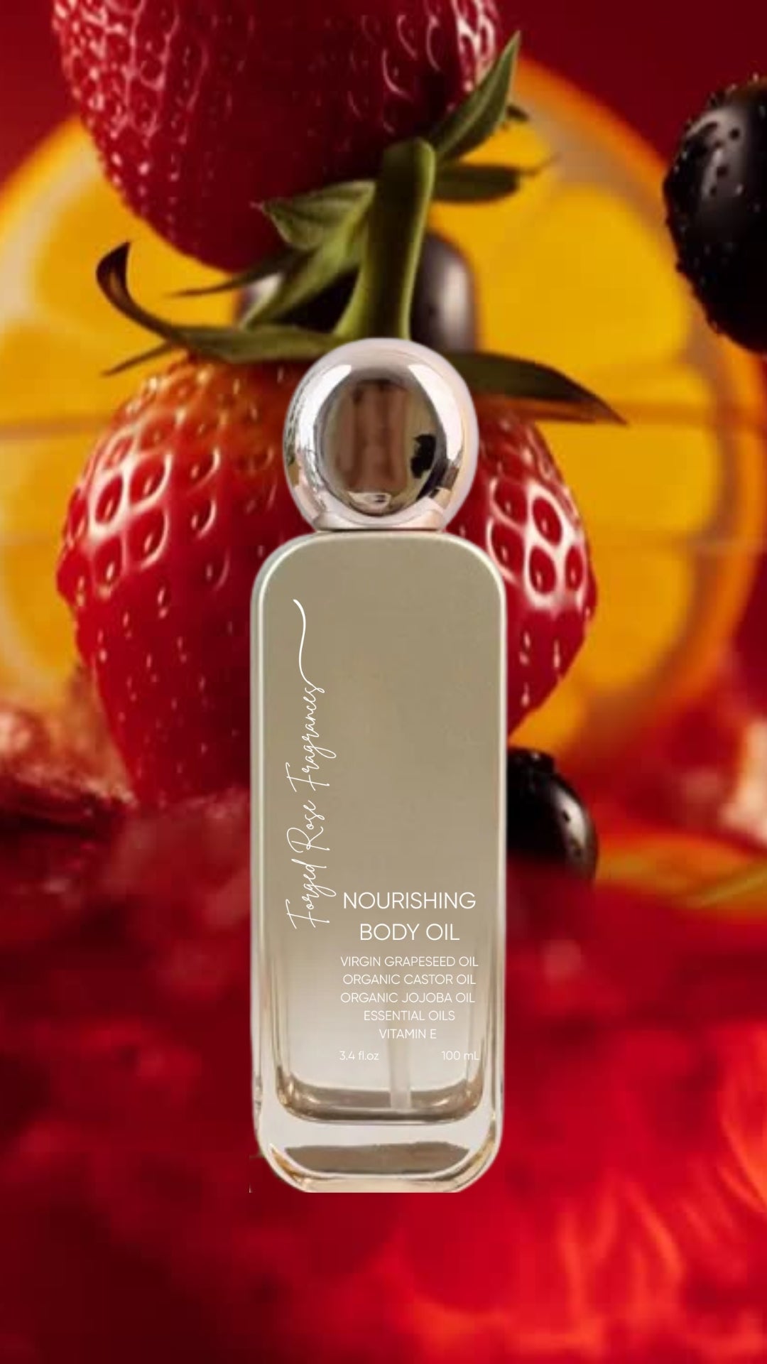 Strawberry Sangria Nourishing Body & Hair Oil - Forged Rose Fragrances