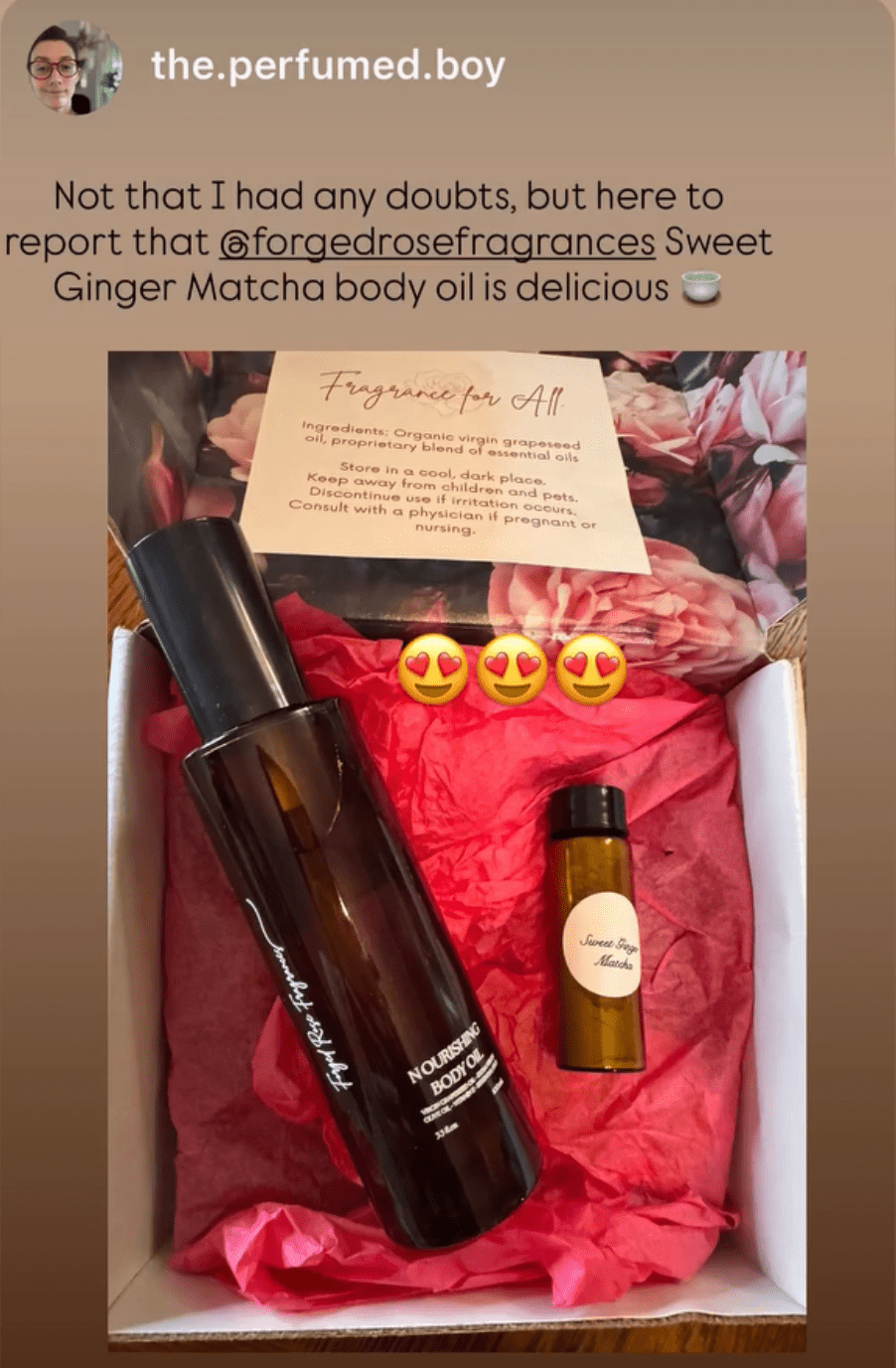 Sweet Ginger Matcha Nourishing Body & Hair Oil - Forged Rose Fragrances